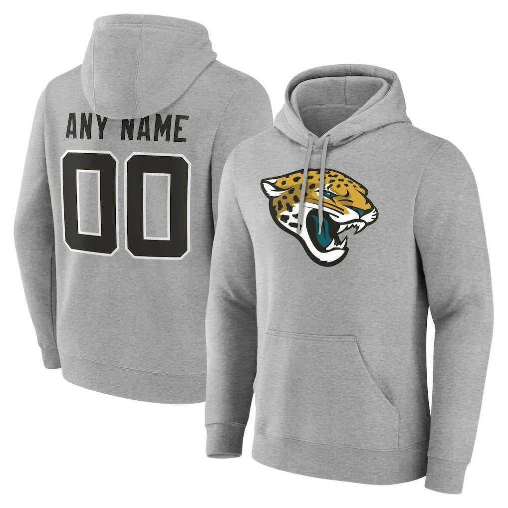 Jacksonville Jaguars Big & Tall Team Authentic Custom Hoodie Gray | NFL