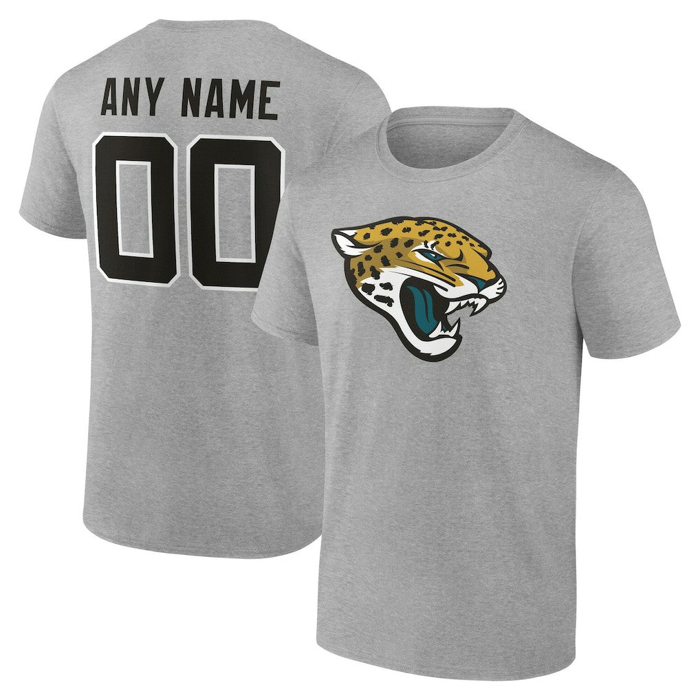 Jacksonville Jaguars Big & Tall Team Authentic Custom T-Shirt Gray | NFL