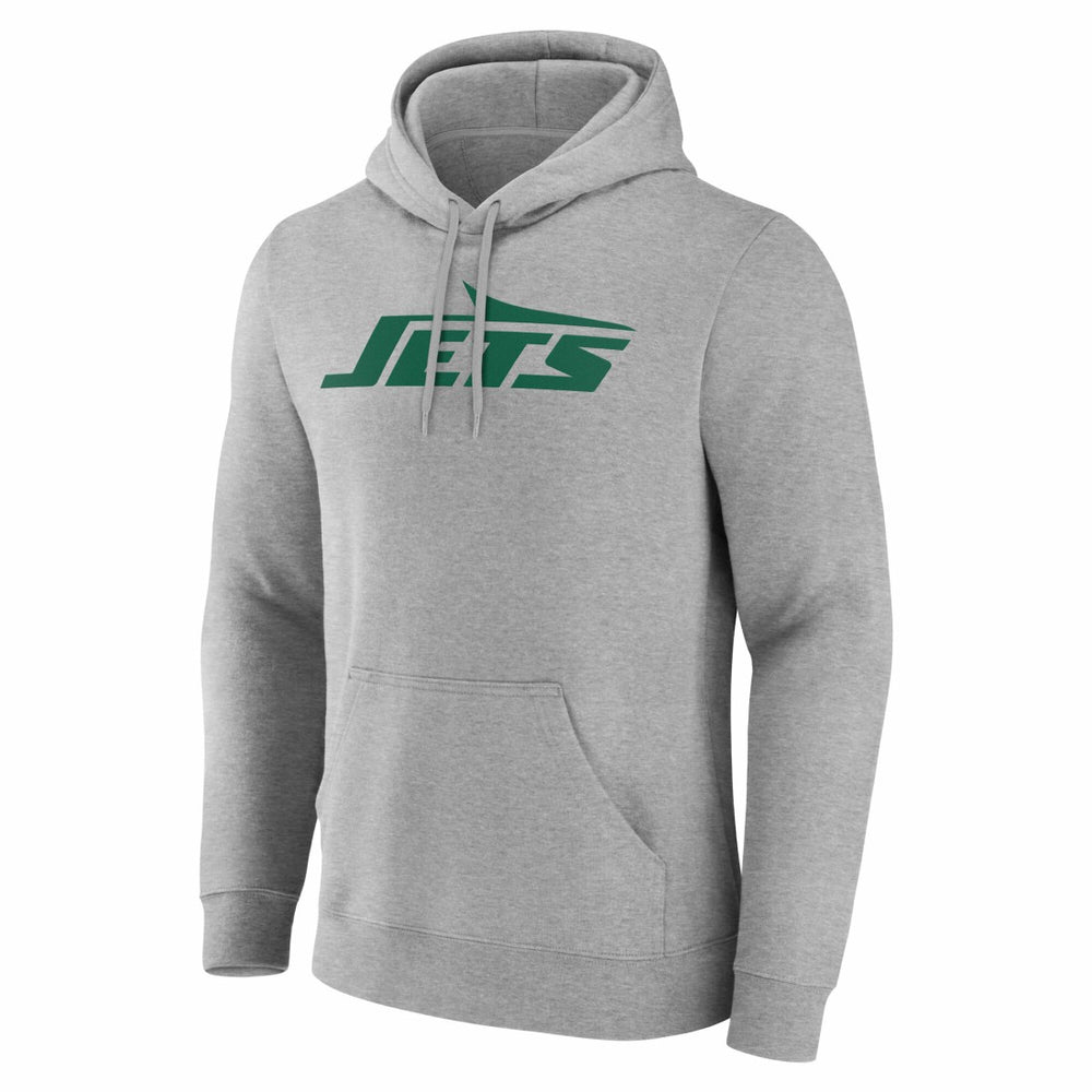New York Jets Big & Tall Team Authentic Custom Hoodie Gray | NFL