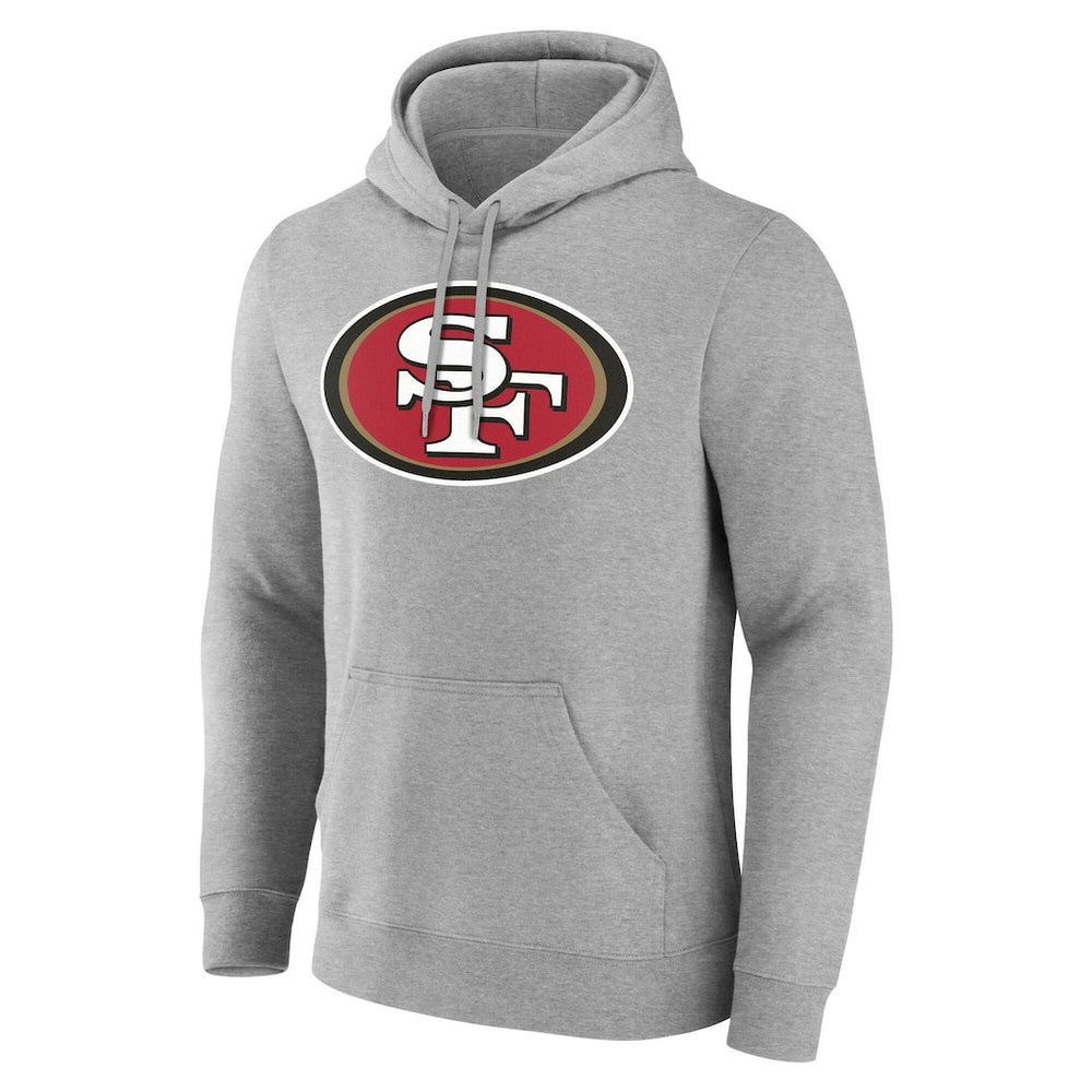 San Francisco 49ers Big & Tall Team Authentic Custom Hoodie Gray | NFL