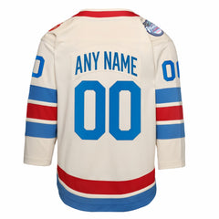New York Rangers Outerstuff Youth 2026 NHL Winter Classic Premier Custom Jersey - White - NHL
