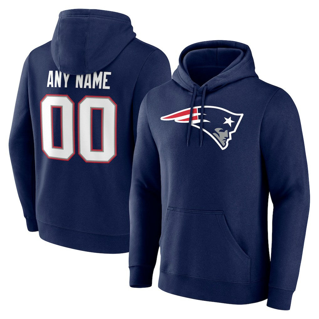 New England Patriots Big & Tall Team Authentic Custom Hoodie Navy | NFL