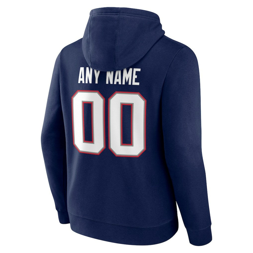 New England Patriots Big & Tall Team Authentic Custom Hoodie Navy | NFL