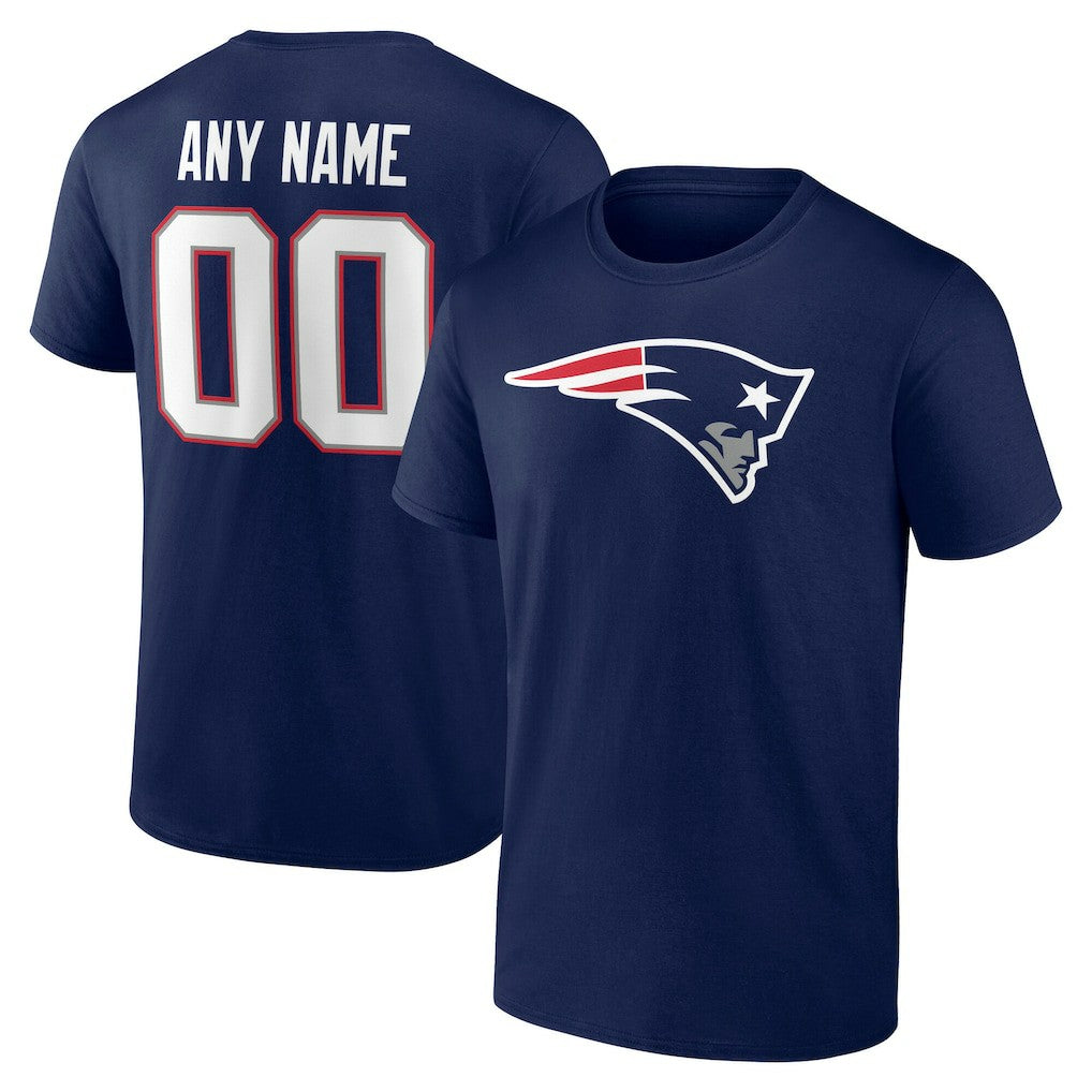 New England Patriots Big & Tall Team Authentic Custom T-Shirt Navy | NFL