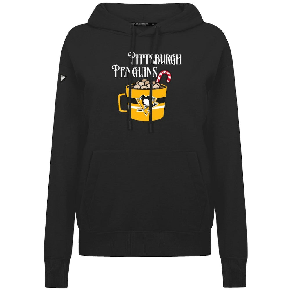 Pittsburgh Penguins Levelwear Women's Mellow Holiday Adorn Hoodie - Black - NHL