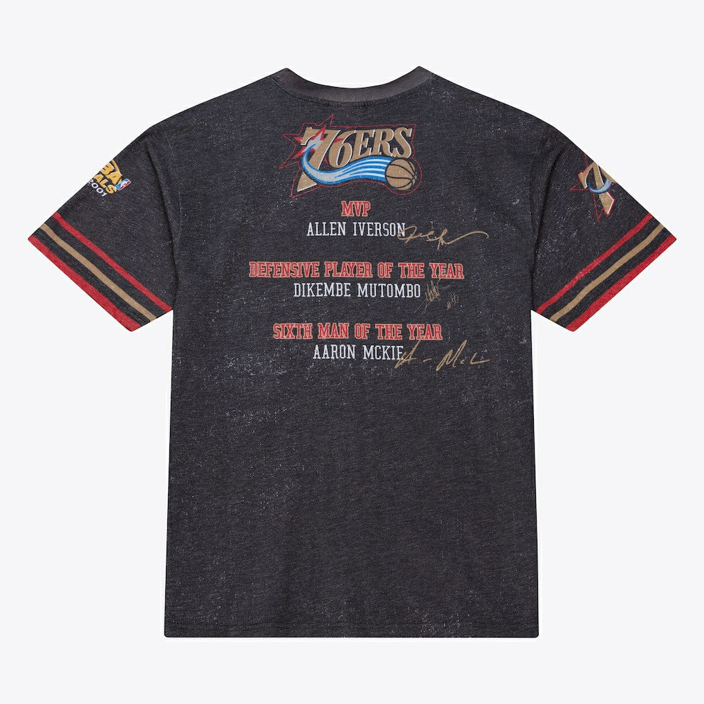 Philadelphia 76ers Hardwood Classics Originals Collection 2000-2001 Team Roster T-Shirt Black - NBA
