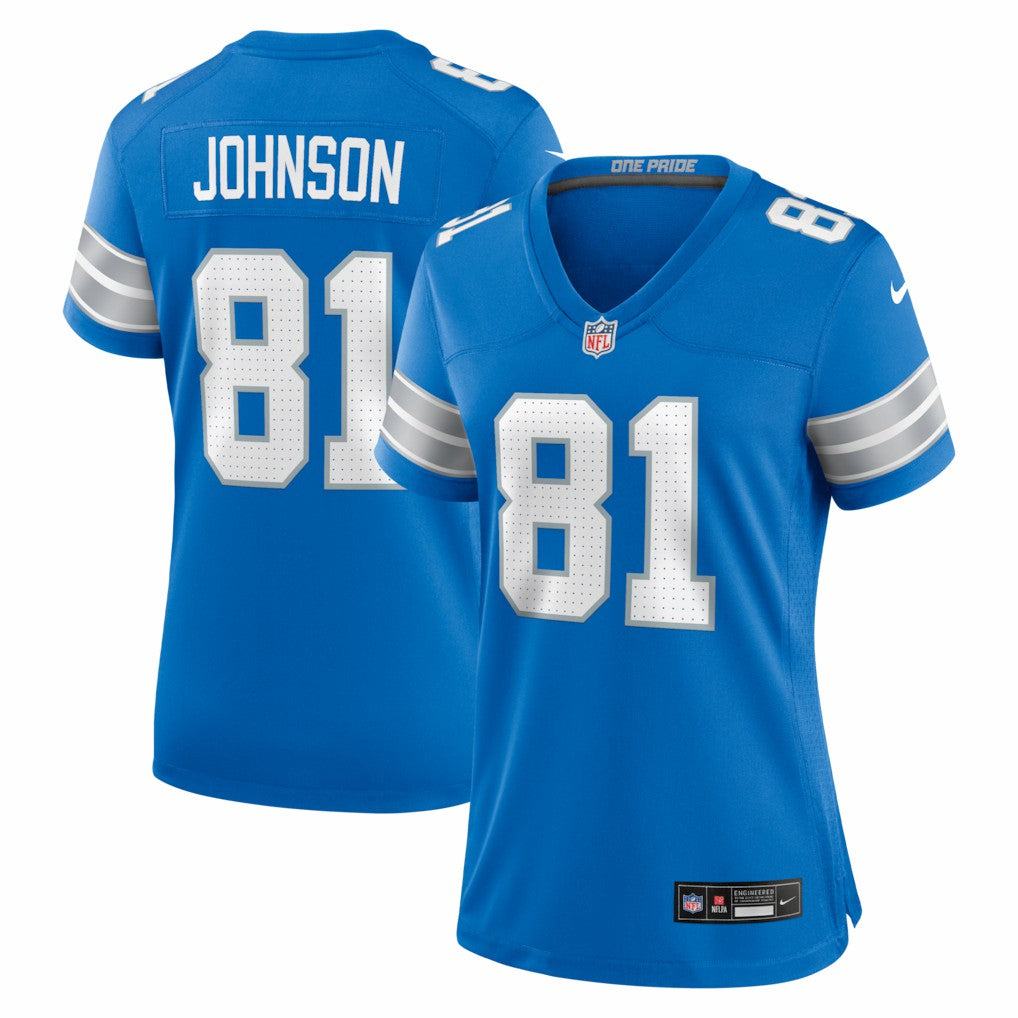 Calvin Johnson Detroit Lions Women's Team Retired Game Jersey Blue | Nike for Sale