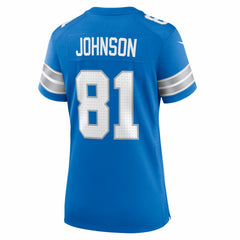 Calvin Johnson Detroit Lions Women's Team Retired Game Jersey Blue | Nike for Sale