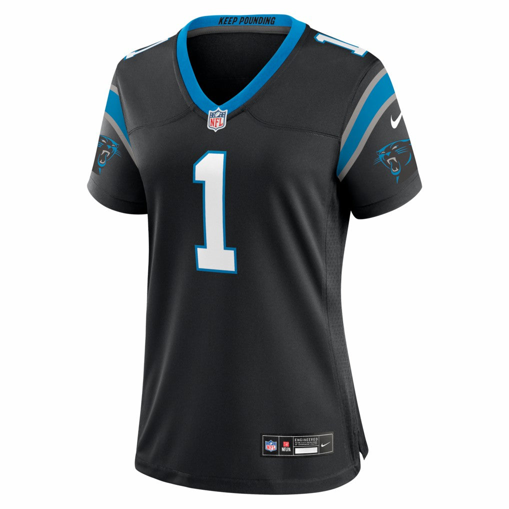 Cam Newton Carolina Panthers Women's Team Retired Game Jersey Black | Nike for Sale