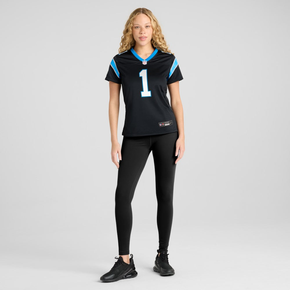 Cam Newton Carolina Panthers Women's Team Retired Game Jersey Black | Nike for Sale