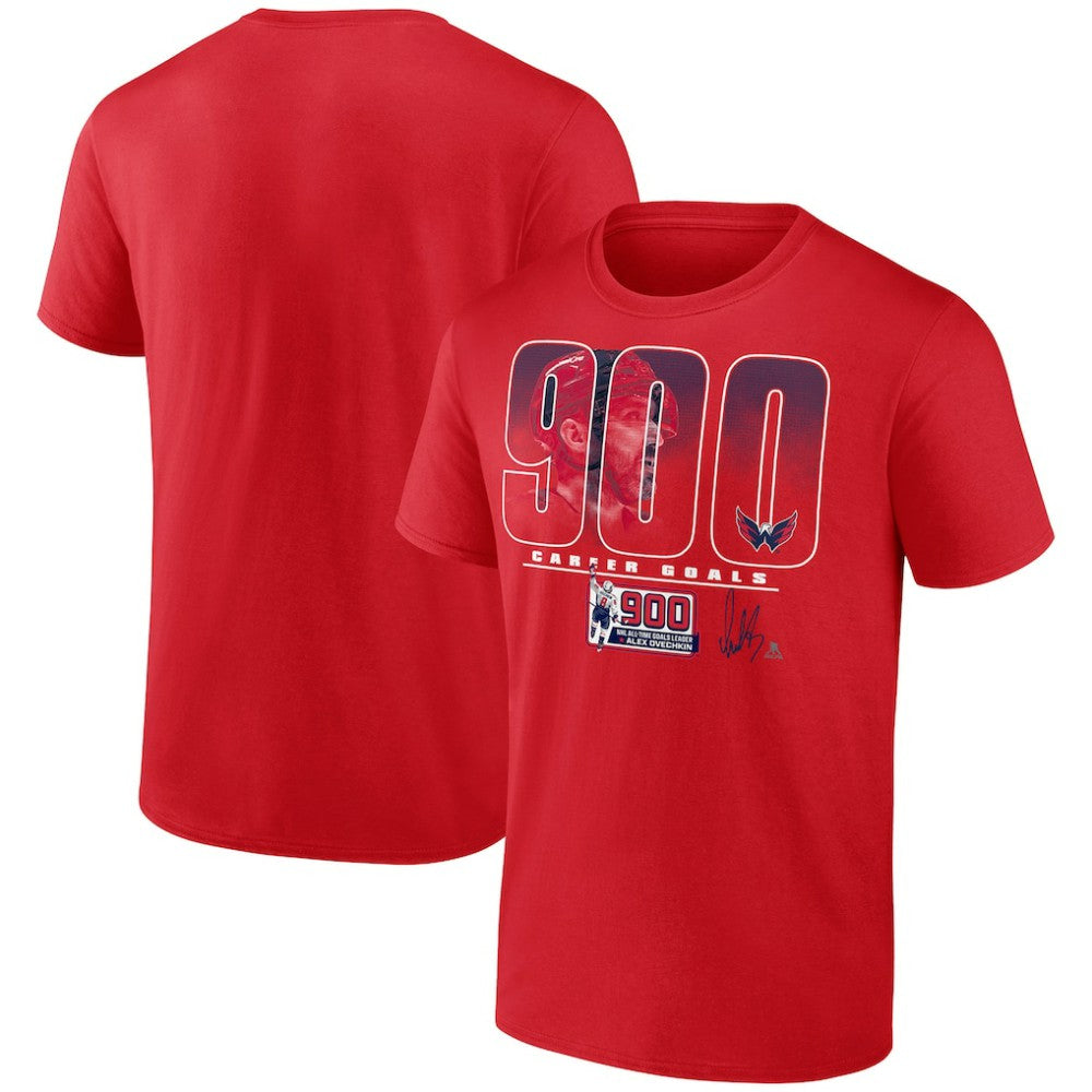 Alexander Ovechkin Washington Capitals 900th Career Goal T-Shirt - Red - NHL