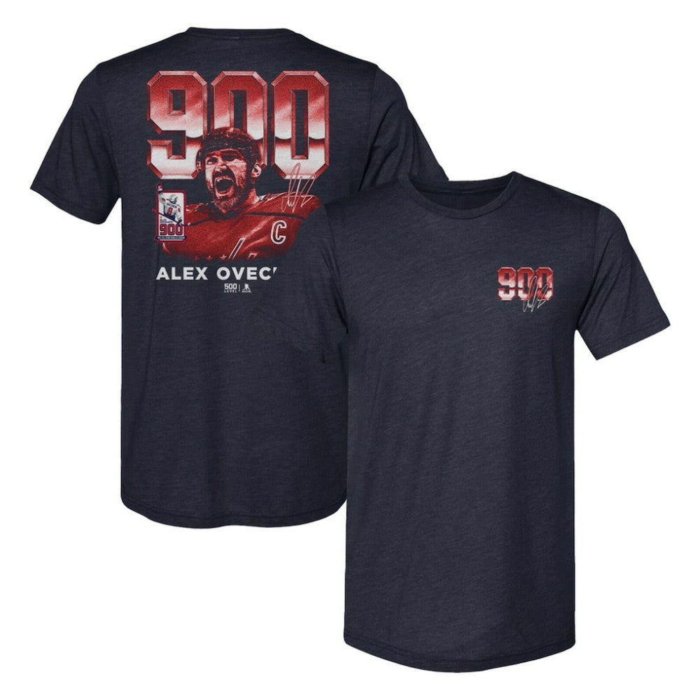 Alexander Ovechkin Washington Capitals 500 Level 900th Career Goal Tri-Blend T-Shirt - Navy - NHL