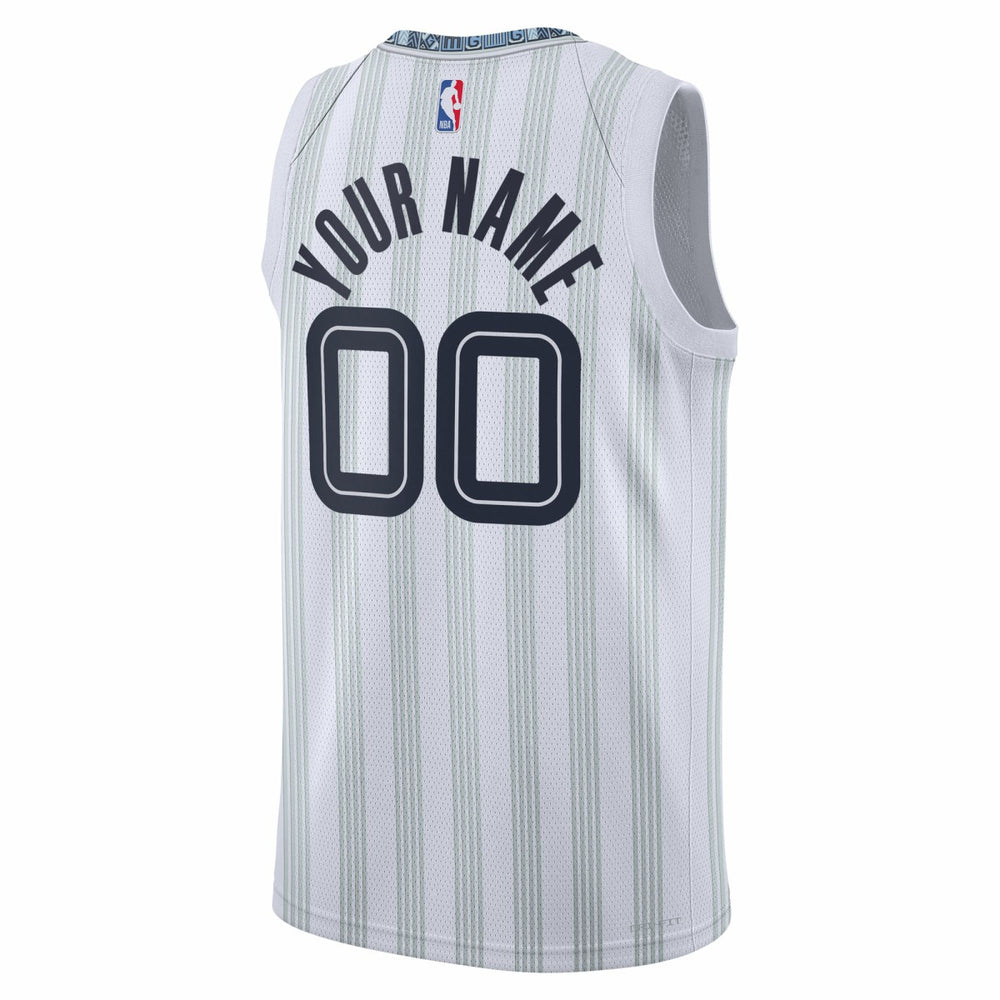 Memphis Grizzlies Unisex 2025/26 City Edition Swingman Custom Jersey White - NBA
