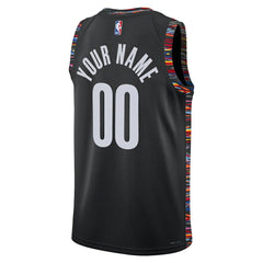 Brooklyn Nets Unisex 2025/26 City Edition Swingman Custom Jersey Black - NBA