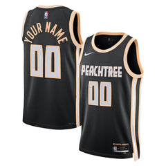 Atlanta Hawks Unisex 2025/26 City Edition Swingman Custom Jersey Black - NBA