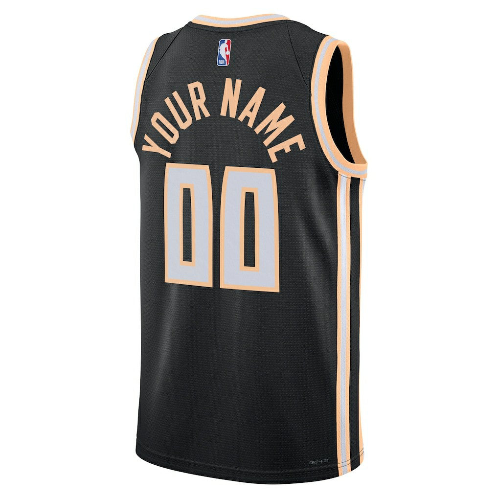 Atlanta Hawks Unisex 2025/26 City Edition Swingman Custom Jersey Black - NBA