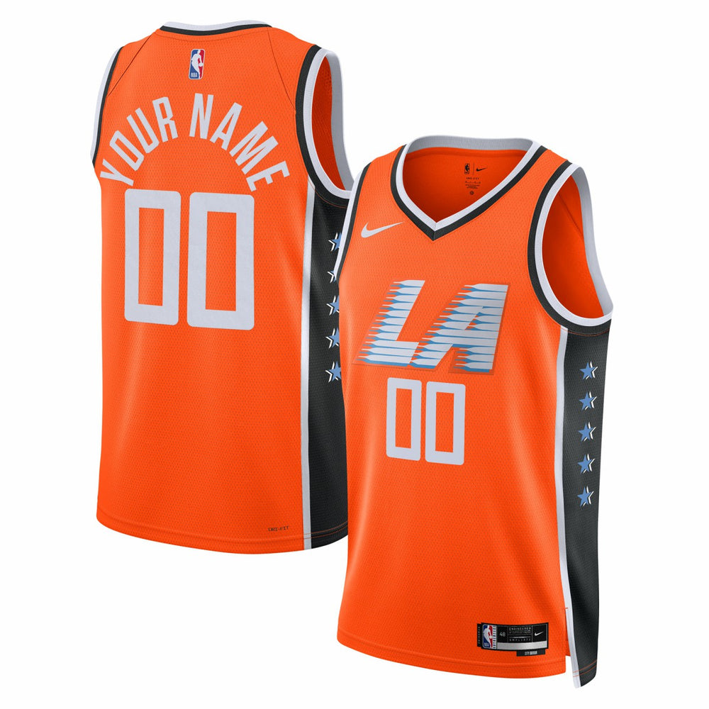 LA Clippers Unisex 2025/26 City Edition Swingman Custom Jersey Orange - NBA