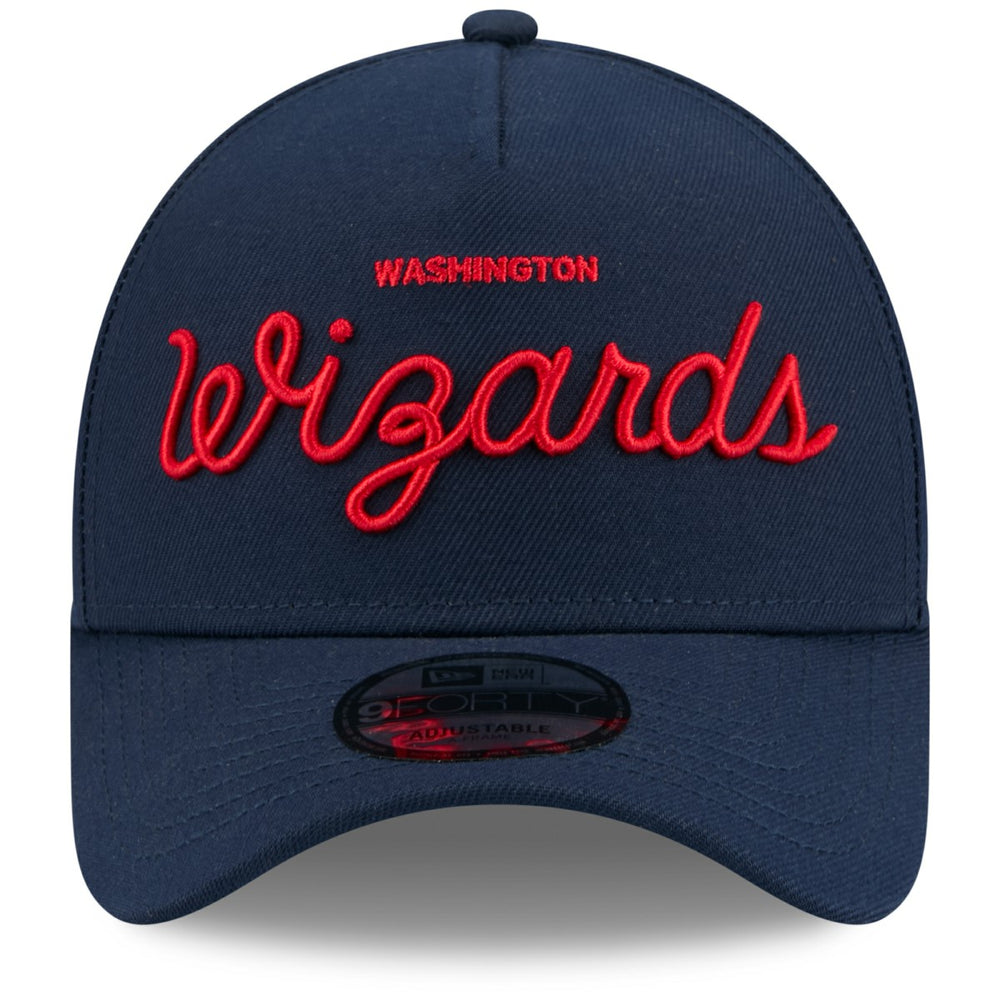 Washington Wizards x Malbon Golf Unisex 9FORTY A-Frame Adjustable Hat Navy - NBA