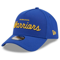 Golden State Warriors x Malbon Golf Unisex 9FORTY A-Frame Adjustable Hat Royal - NBA
