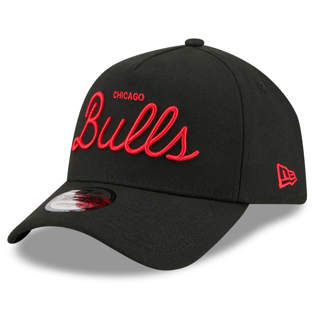 Chicago Bulls x Malbon Golf Unisex 9FORTY A-Frame Adjustable Hat Black - NBA