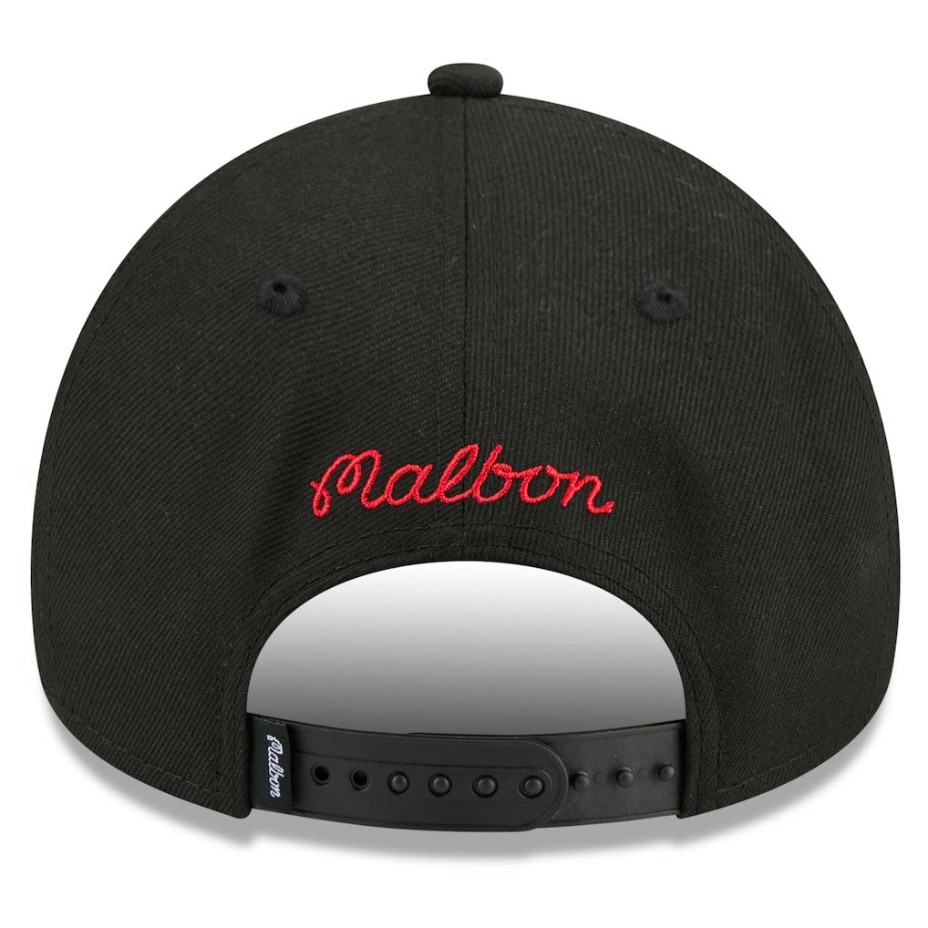 Chicago Bulls x Malbon Golf Unisex 9FORTY A-Frame Adjustable Hat Black - NBA