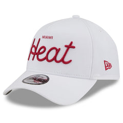 Miami Heat x Malbon Golf Unisex 9FORTY A-Frame Adjustable Hat White - NBA