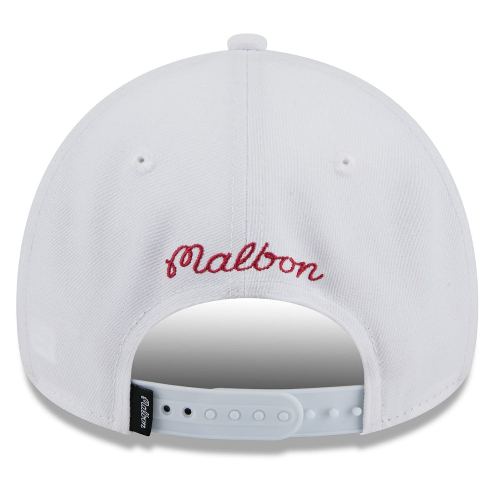 Miami Heat x Malbon Golf Unisex 9FORTY A-Frame Adjustable Hat White - NBA
