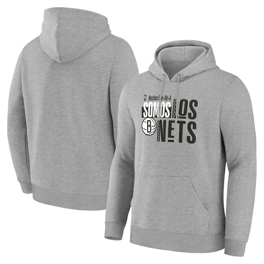 Brooklyn Nets Noches Training Hoodie Gray - NBA