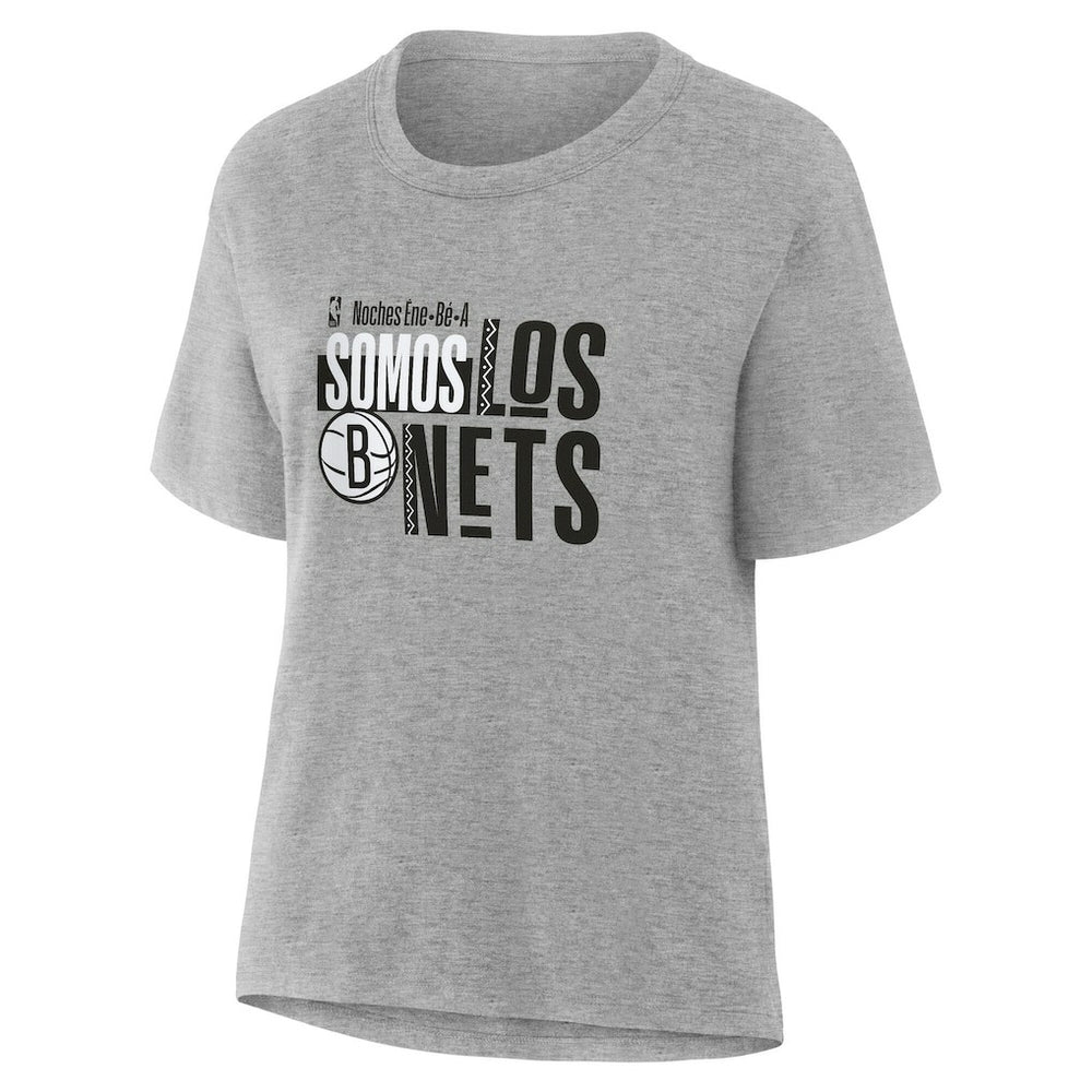Brooklyn Nets Women's Noches Training T-Shirt Gray - NBA