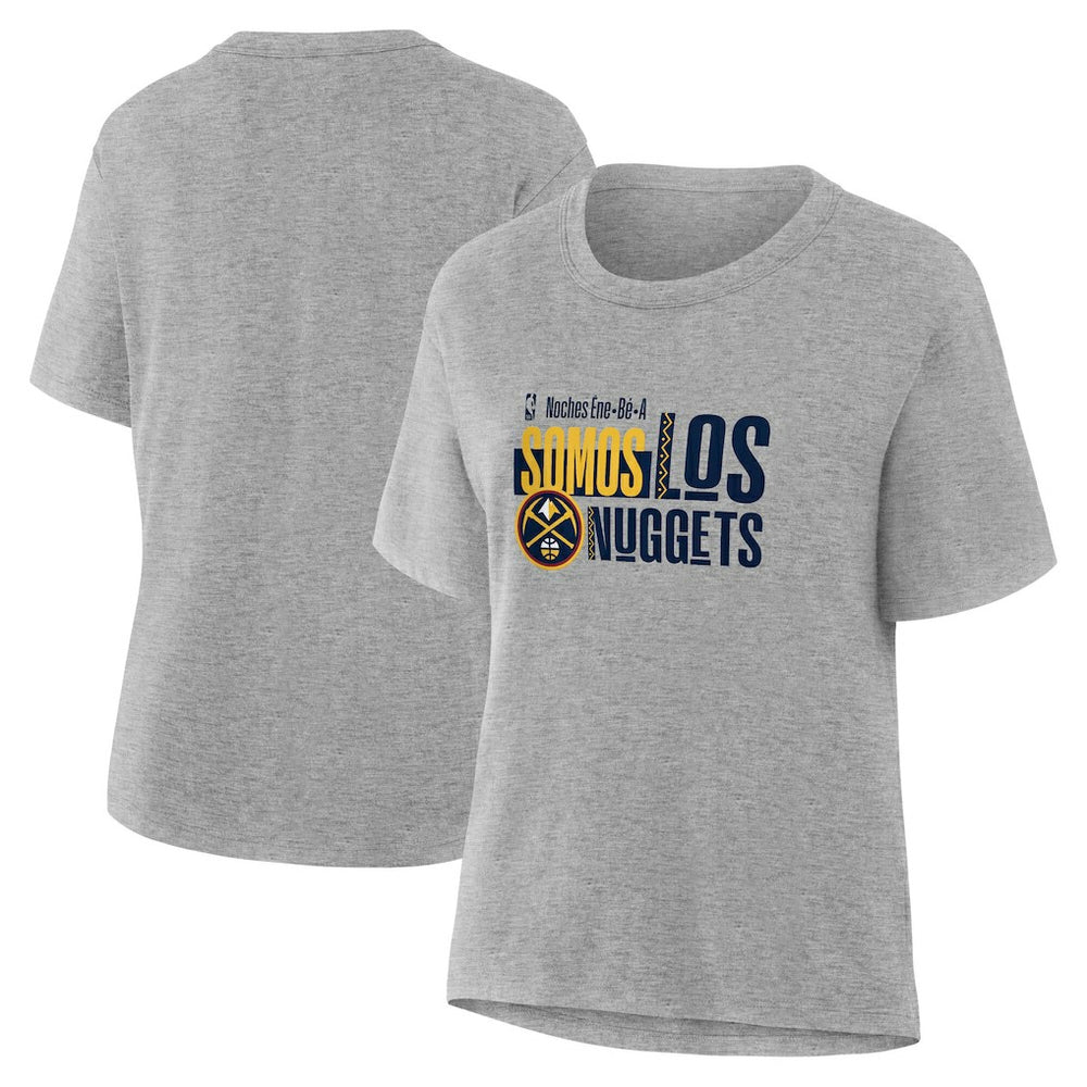 Denver Nuggets Women's Noches Training T-Shirt Gray - NBA