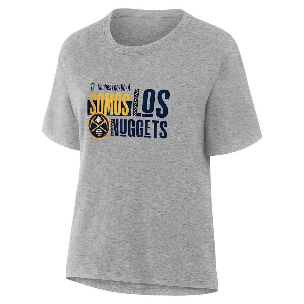 Denver Nuggets Women's Noches Training T-Shirt Gray - NBA