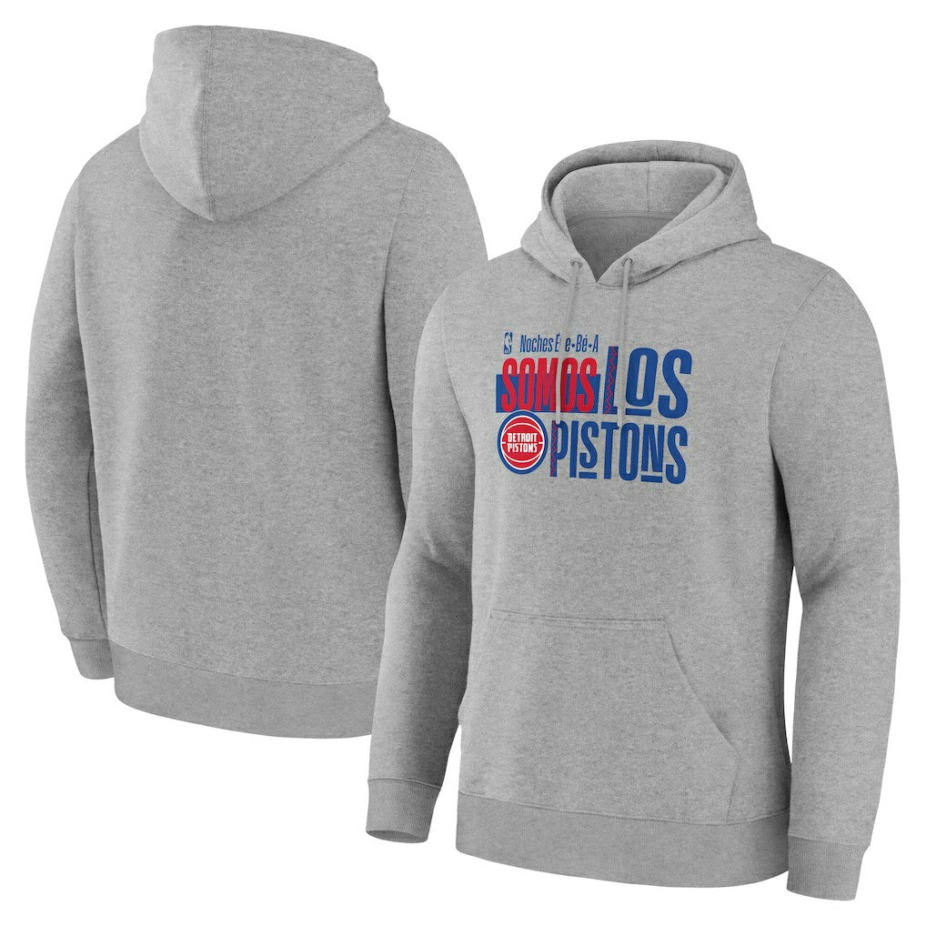 Detroit Pistons Noches Training Hoodie Gray - NBA