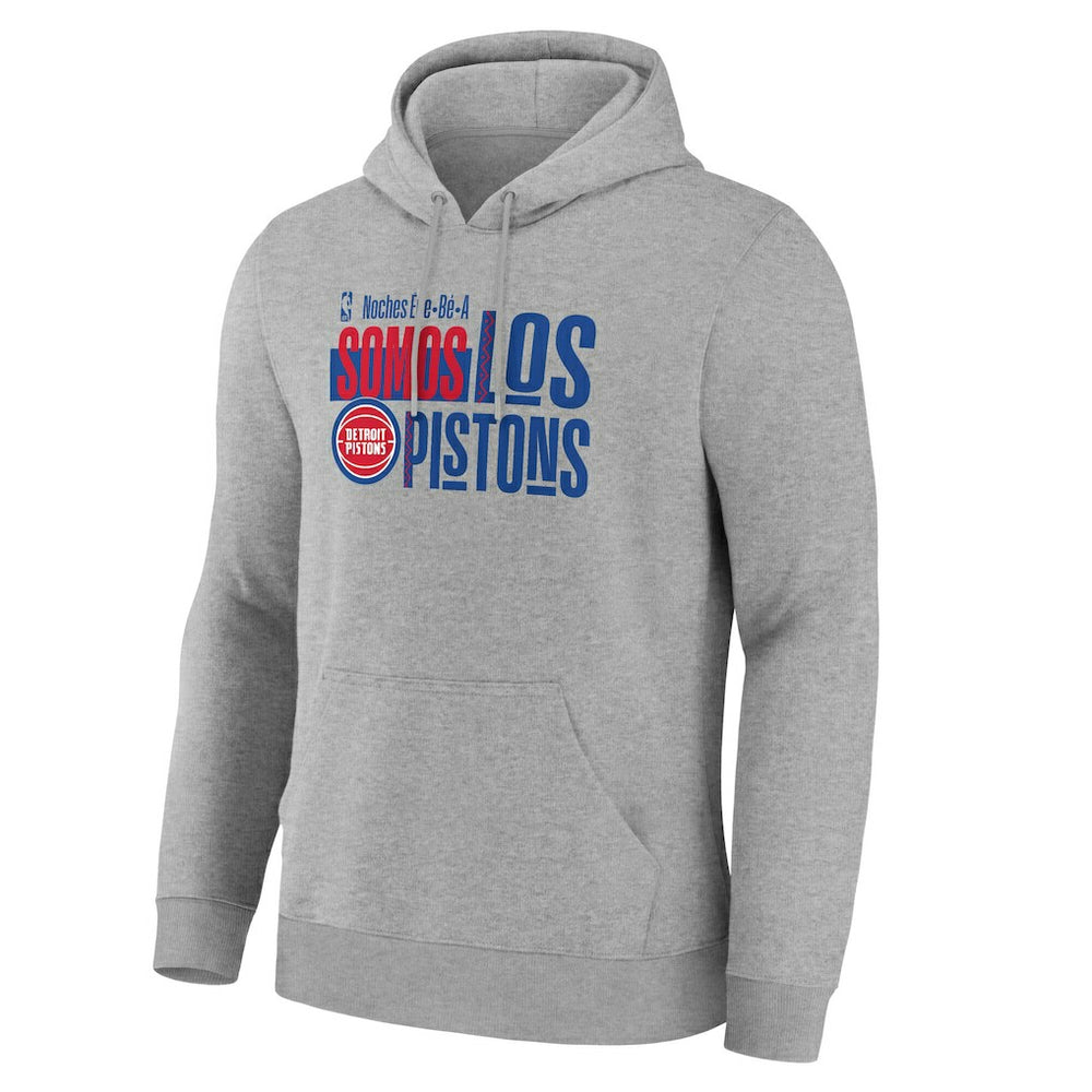 Detroit Pistons Noches Training Hoodie Gray - NBA
