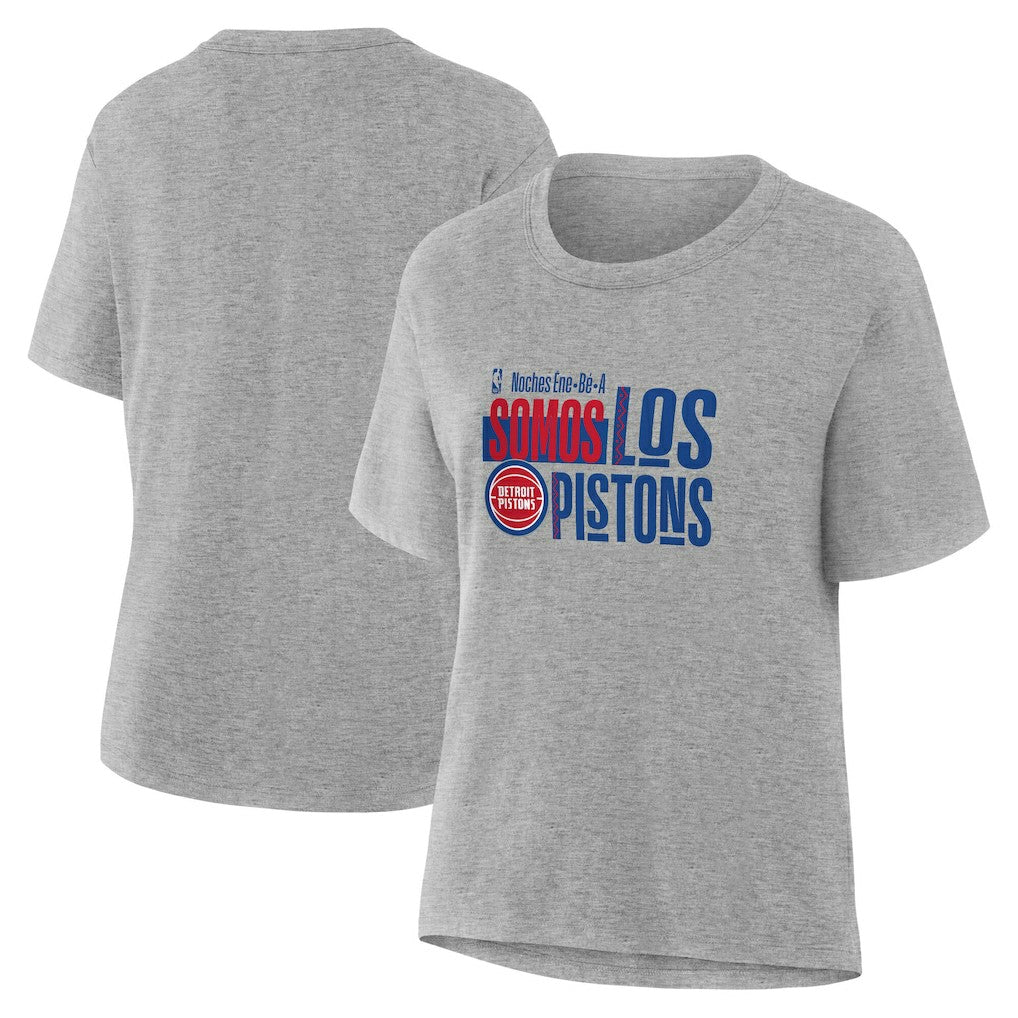 Detroit Pistons Women's Noches Training T-Shirt Gray - NBA