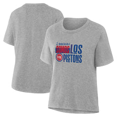 Detroit Pistons Women's Noches Training T-Shirt Gray - NBA