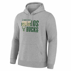 Milwaukee Bucks Noches Training Hoodie Gray - NBA