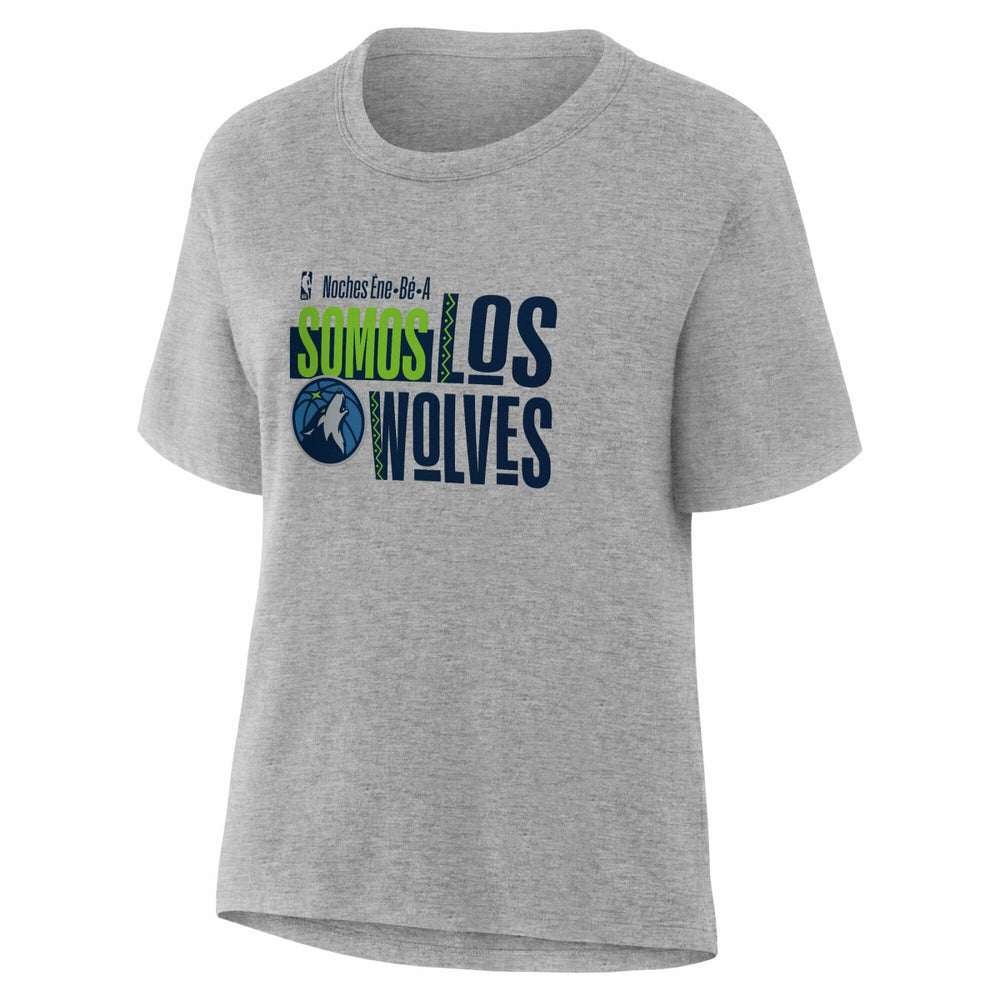 Minnesota Timberwolves Women's Noches Training T-Shirt Gray - NBA