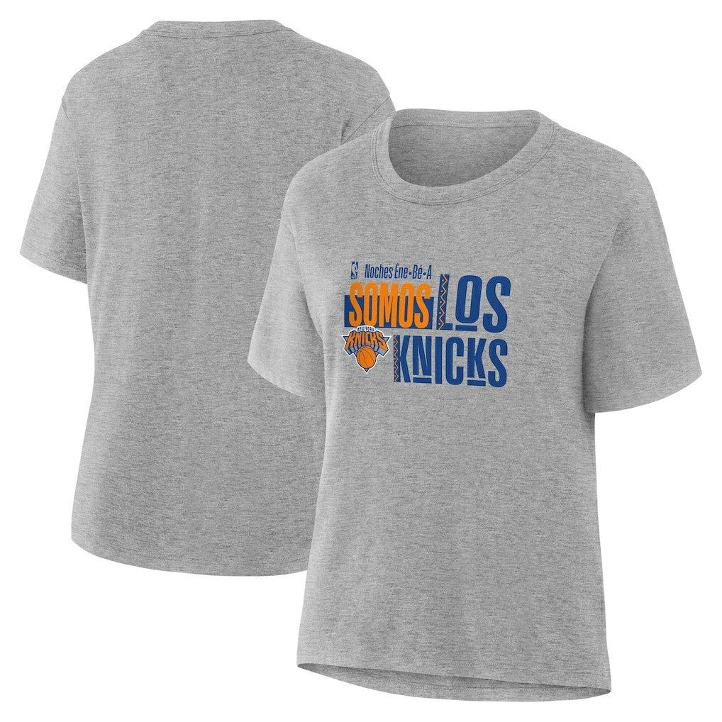 New York Knicks Women's Noches Training T-Shirt Gray - NBA