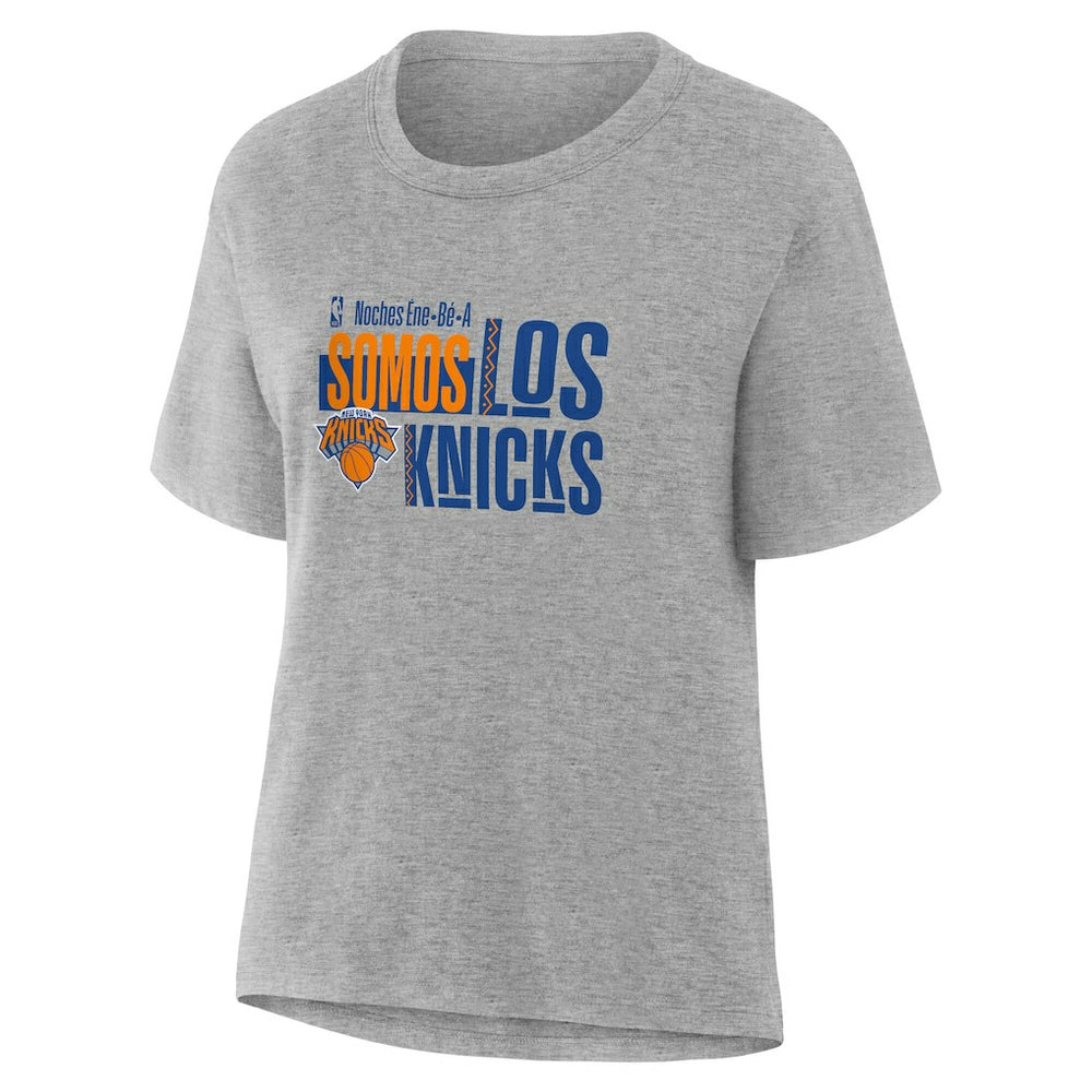 New York Knicks Women's Noches Training T-Shirt Gray - NBA