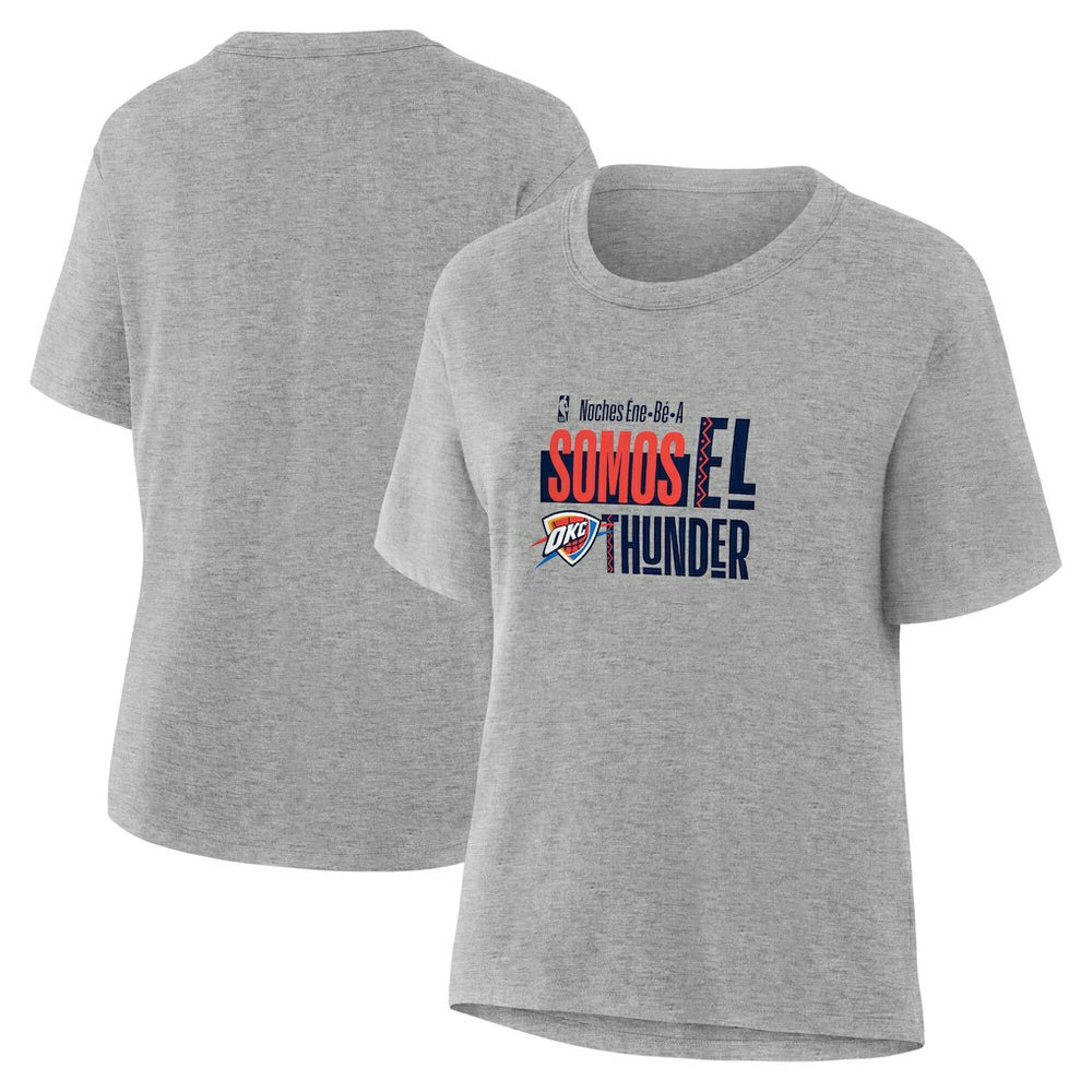 Oklahoma City Thunder Women's Noches Training T-Shirt Gray - NBA