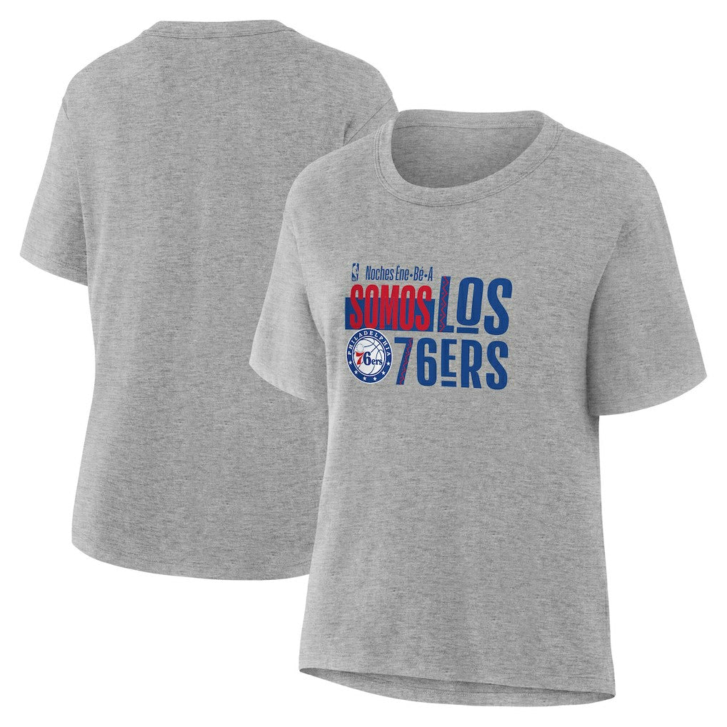Philadelphia 76ers Women's Noches Training T-Shirt Gray - NBA
