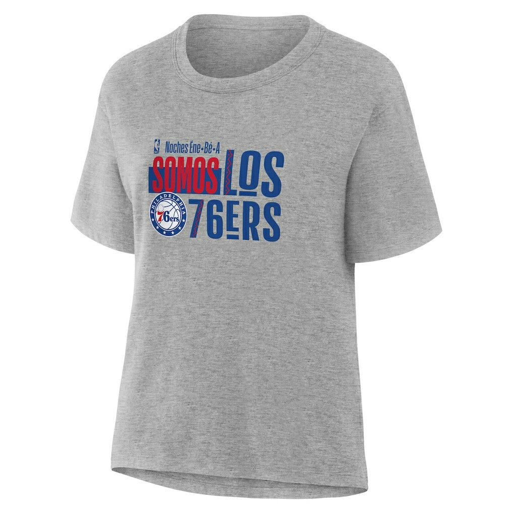 Philadelphia 76ers Women's Noches Training T-Shirt Gray - NBA