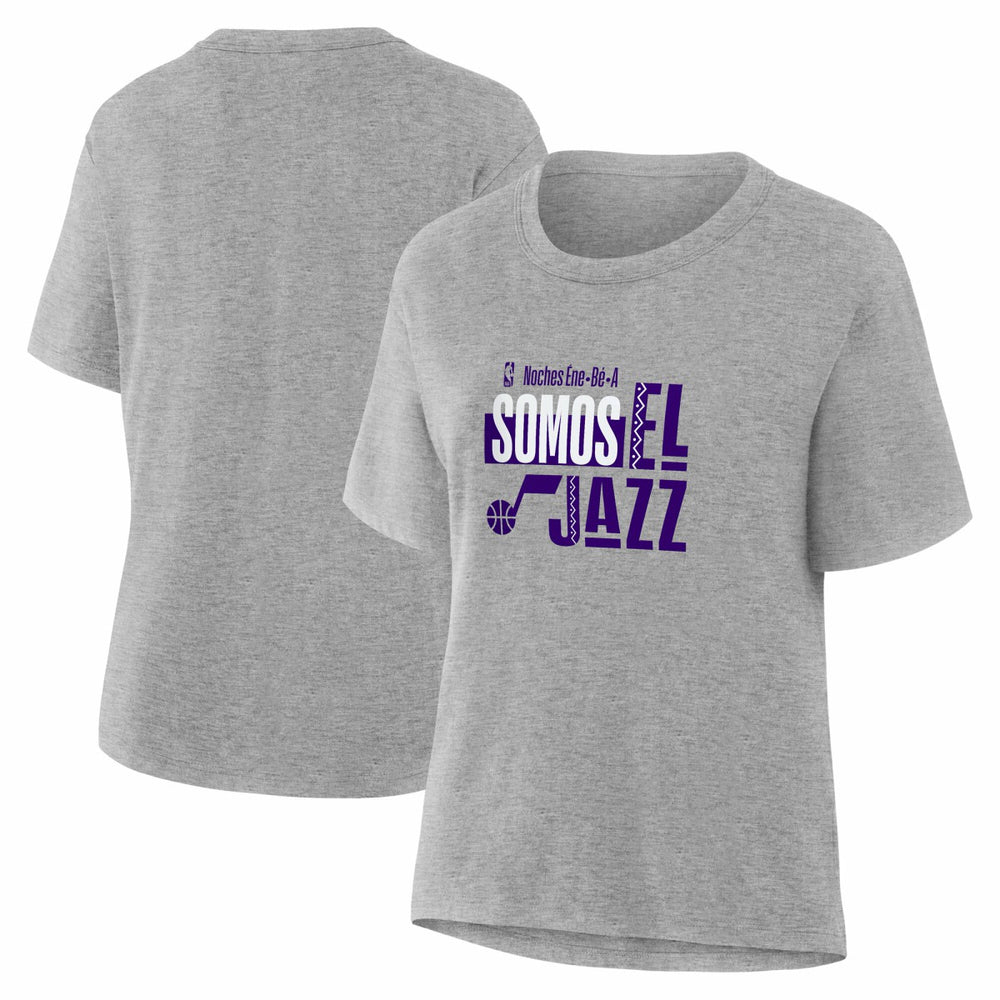 Utah Jazz Women's Noches Training T-Shirt Gray - NBA