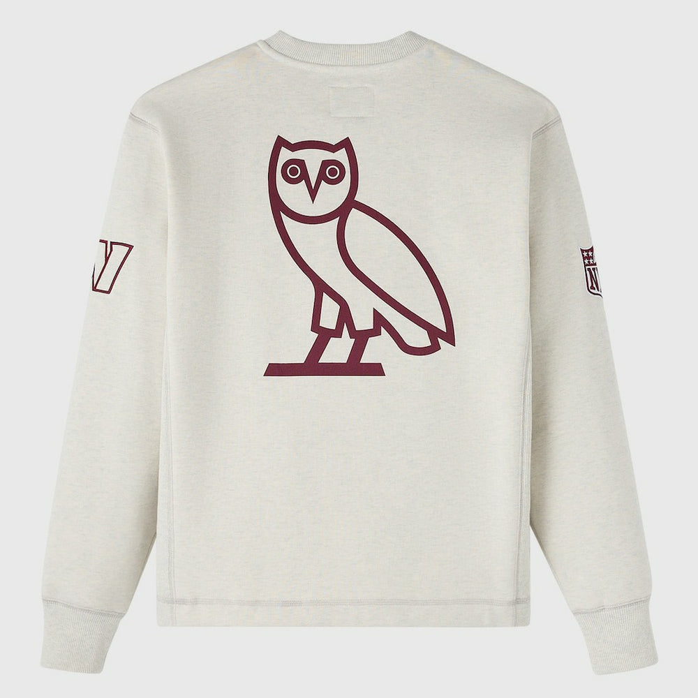 Washington Commanders OVO x NFL Unisex Fleece Sweatshirt Heather Gray | NFL