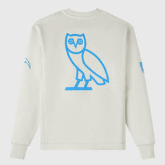 Los Angeles Chargers OVO x NFL Unisex Fleece Sweatshirt Heather Gray | NFL