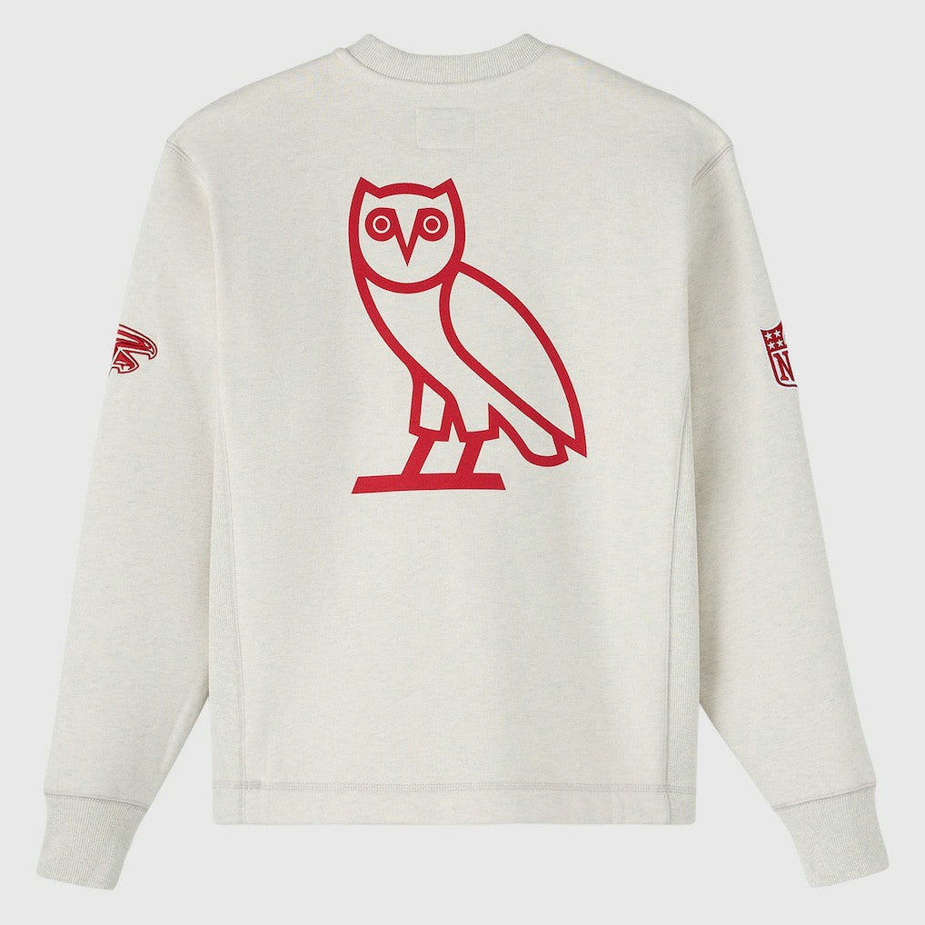 Atlanta Falcons OVO x NFL Unisex Fleece Sweatshirt Heather Gray | NFL