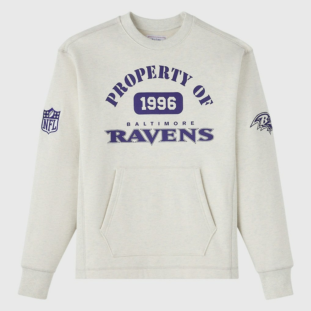 Baltimore Ravens OVO x NFL Unisex Fleece Sweatshirt Heather Gray | NFL