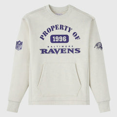 Baltimore Ravens OVO x NFL Unisex Fleece Sweatshirt Heather Gray | NFL