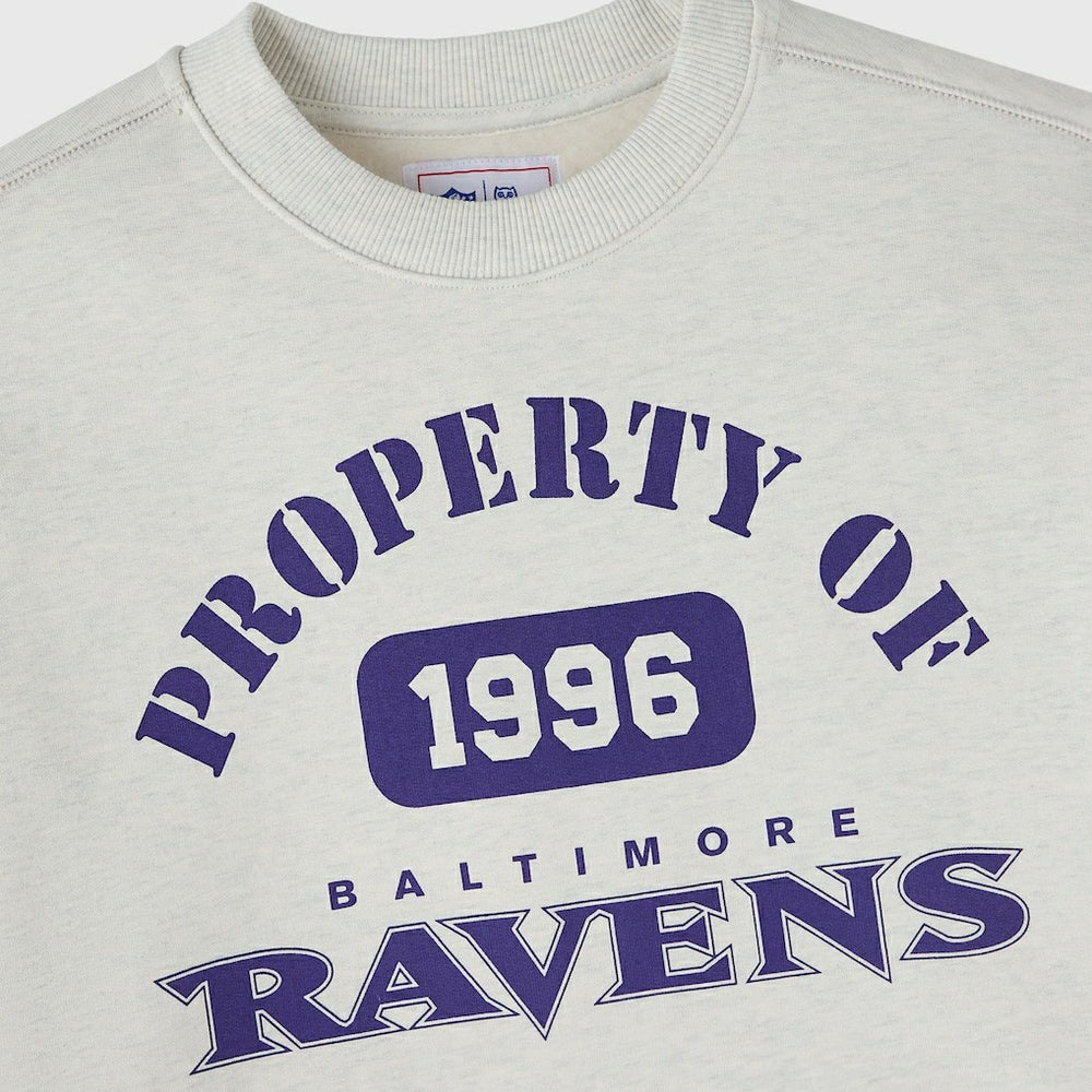 Baltimore Ravens OVO x NFL Unisex Fleece Sweatshirt Heather Gray | NFL