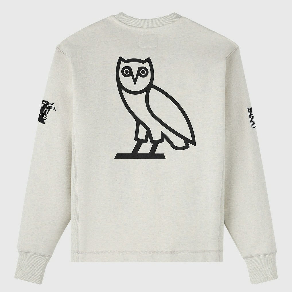 Carolina Panthers OVO x NFL Unisex Fleece Sweatshirt Heather Gray | NFL
